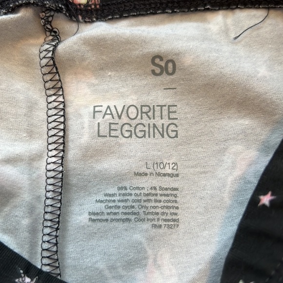Girls So New Size 10/12 Unicorn Leggings - Picture 3 of 4